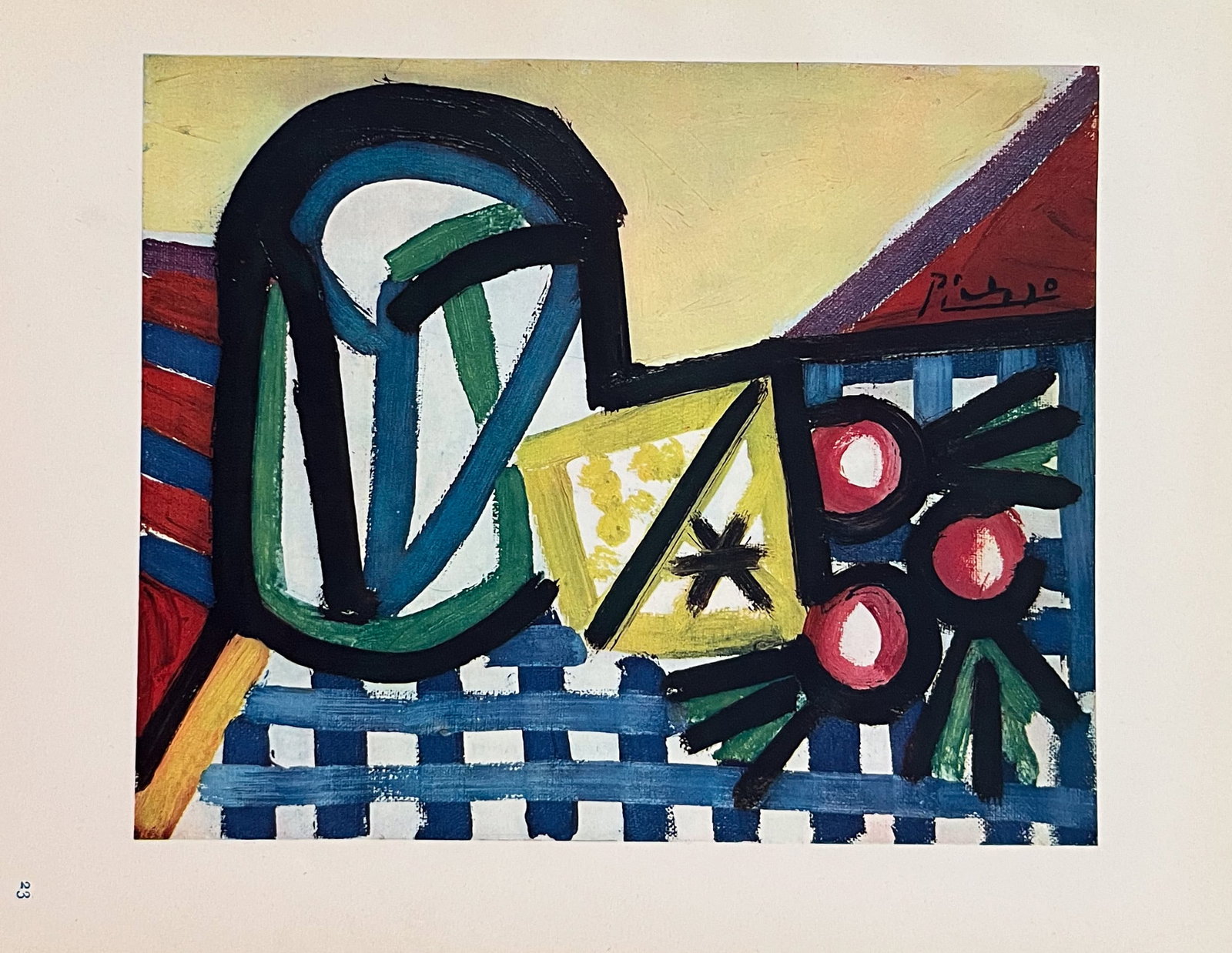 Picasso Heliogravure 23 Nature morte 1946: Title: Picasso Heliogravure 23 Nature morte 1946 Description: Title: Nature morte Medium: Heliogravure 23 Marks: Not signed, not numbered Paper Size: 10.50 x 8.50 inches Printed: 1946 on vellum paper