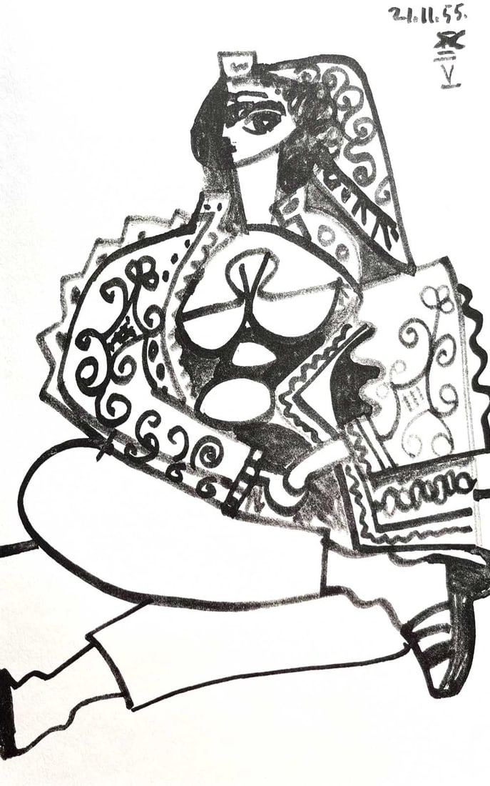 Picasso Sketchbook Carnet de la Californie 5 dated 21-11-55 (1 of 1)