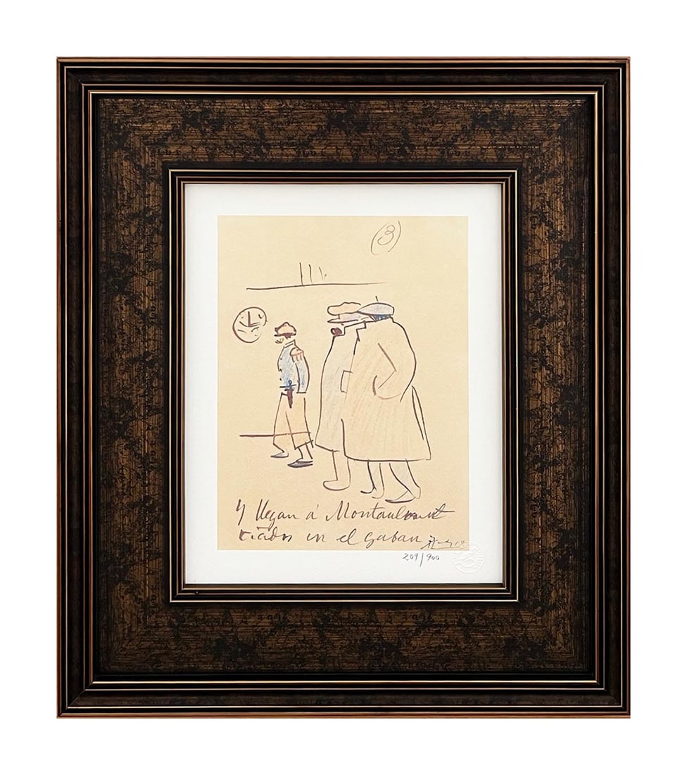 Pablo Picasso Trip To Paris 3 Limited Edition Framed: Title: Pablo Picasso Trip To Paris 3 Limited Edition Framed Description: Country: Spain Title: Trip To Paris 3 Medium: Giclees Marks: Limited Edition numbered, not signed Paper: Arches paper 10 x 8 in