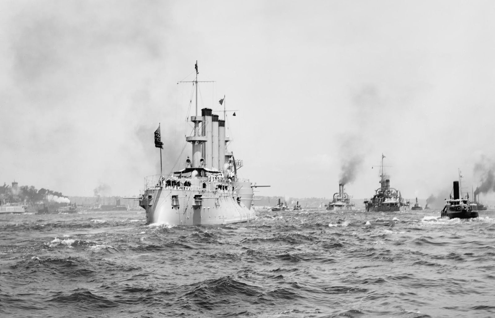 1898, U.S.S. BROOKLYN, Spanish-American War Victory Celebration: Title: 1898, U.S.S. BROOKLYN, Spanish-American War Victory Celebration Artist/Source: DETROIT PUBLISHING CO. Original Date: (SEE TITLE) Dimensions: 8X10 or 10X8 ACCORDINGLY Description: || UNITED STAT