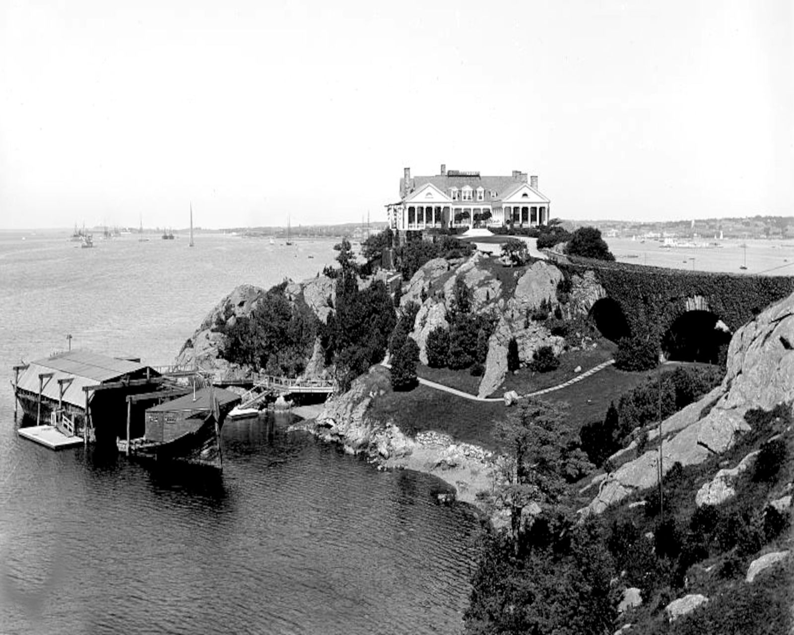 1899, Newport, R.I., Harbor, Detroit Publishing Co