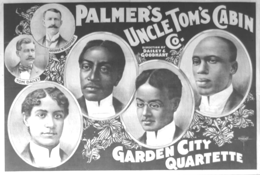 1899, Palmer's Uncle Tom's Cabin Co., Garden City Quartette: Title: 1899, Palmer's Uncle Tom's Cabin Co., Garden City Quartette Artist/Source: UNKNOWN Original Date: 1899 Dimensions: 10X8 Description: || UNITED STATES SHIPPING ONLY! || This lot is a Dye Based P