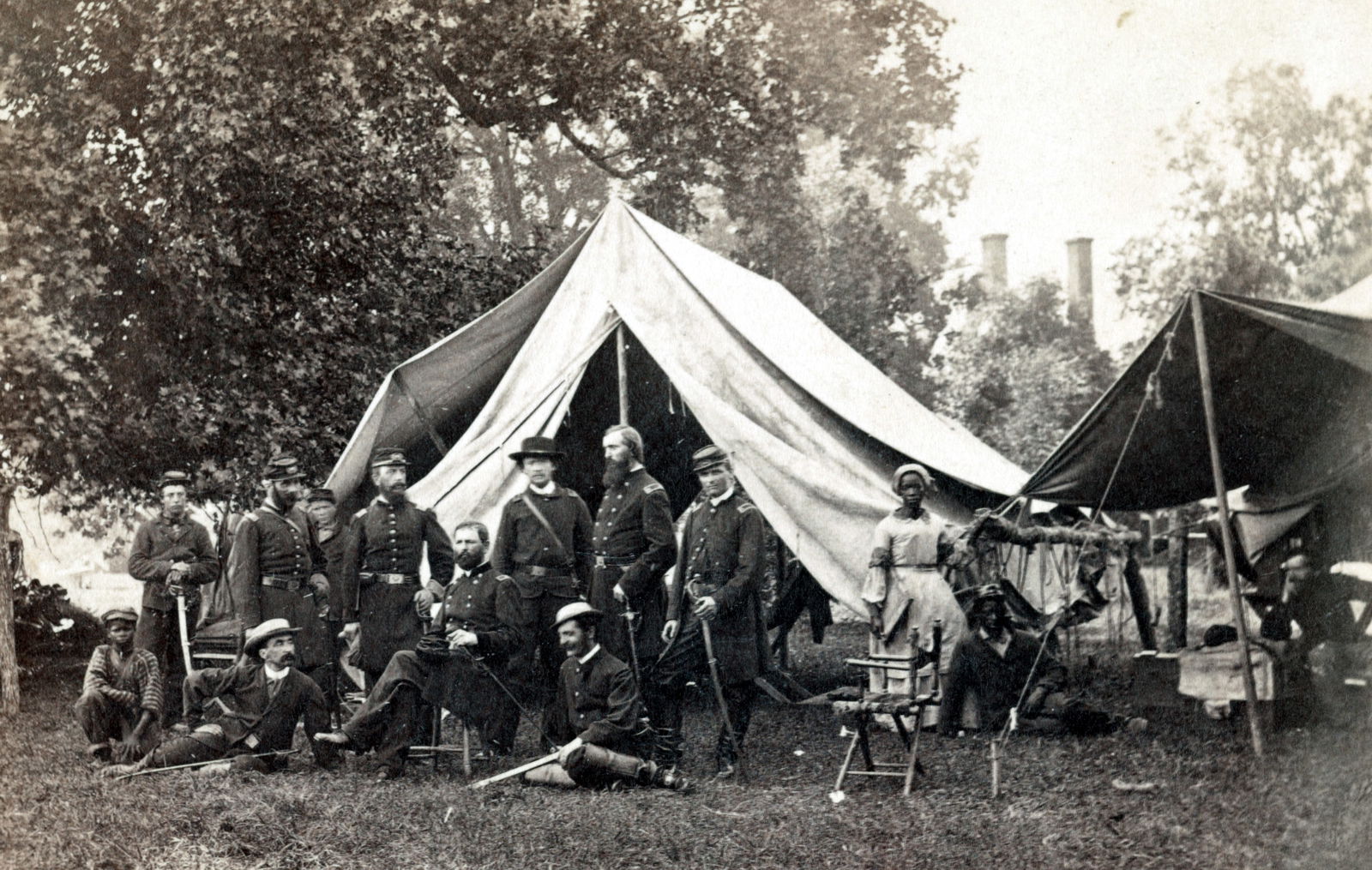 1862, GENERAL PORTER AND STAFF: Title: 1862, GENERAL PORTER AND STAFF Artist/Source: MATTHEW BRADY SEE TITLE Dimensions: 8 X 10 Description: || UNITED STATES SHIPPING ONLY! || This lot is a Dye Based Photolithograph and is a restora