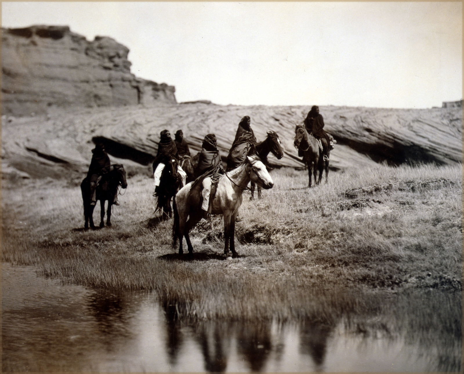 1904, AN OASIS, NAVAJO, BY EDWARD S. CURTIS: Title: 1904, AN OASIS, NAVAJO, BY EDWARD S. CURTIS Artist/Source: EDWARD SHERIFF CURTIS SEE TITLE Dimensions: 8 X 10 Description: || UNITED STATES SHIPPING ONLY! || This lot is a Dye Based