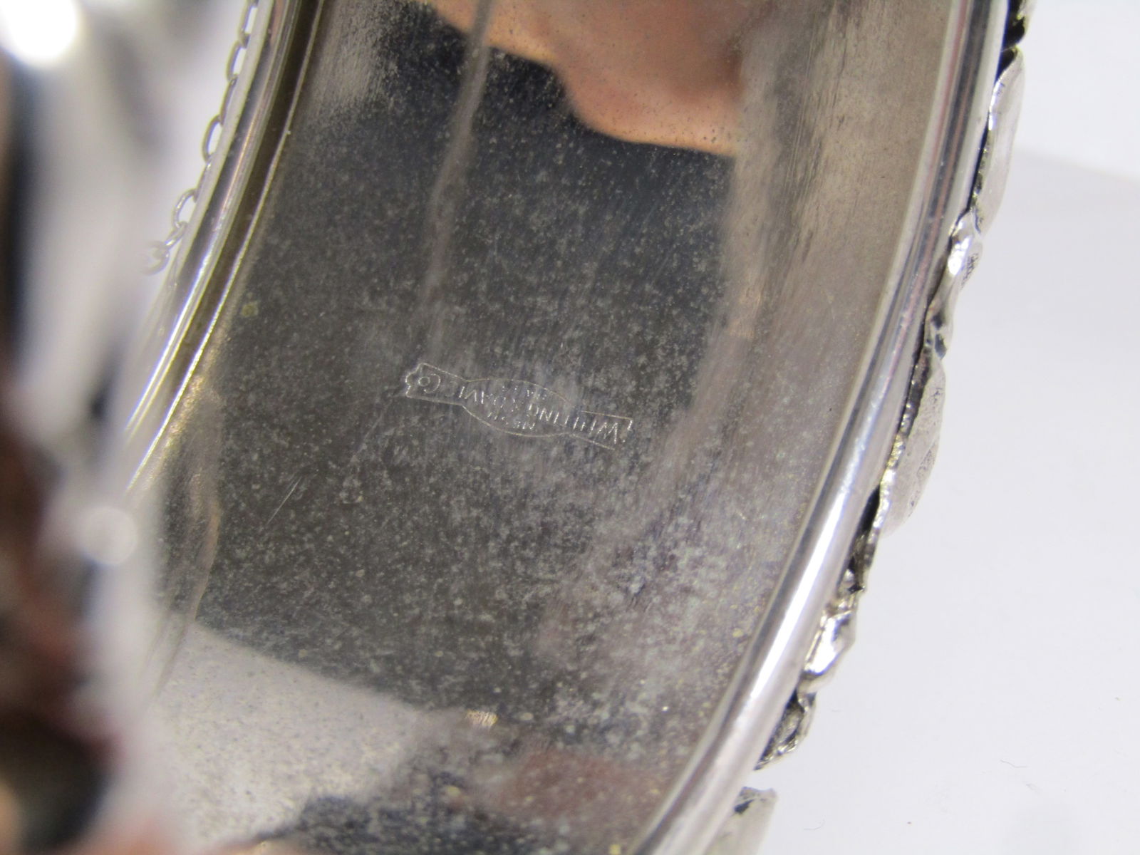 Vintage Wide Raised Hinged Bracelet, Hollywood Regency Style, Whiting & Davis, 1950's, 6.5" - 5