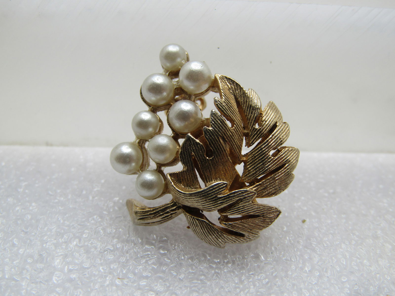 Vintage 10kt 6mm Pearl Earrings, Pierced Studs, Signed, 1960's-1980's: Vintage 10kt 6mm Pearl Earrings, Pierced Studs, Signed, 1960's-1980's. The pearls are a squat topped pearl that are appx. 6mm across with 10kt gold post and cutches. They are signed with an A