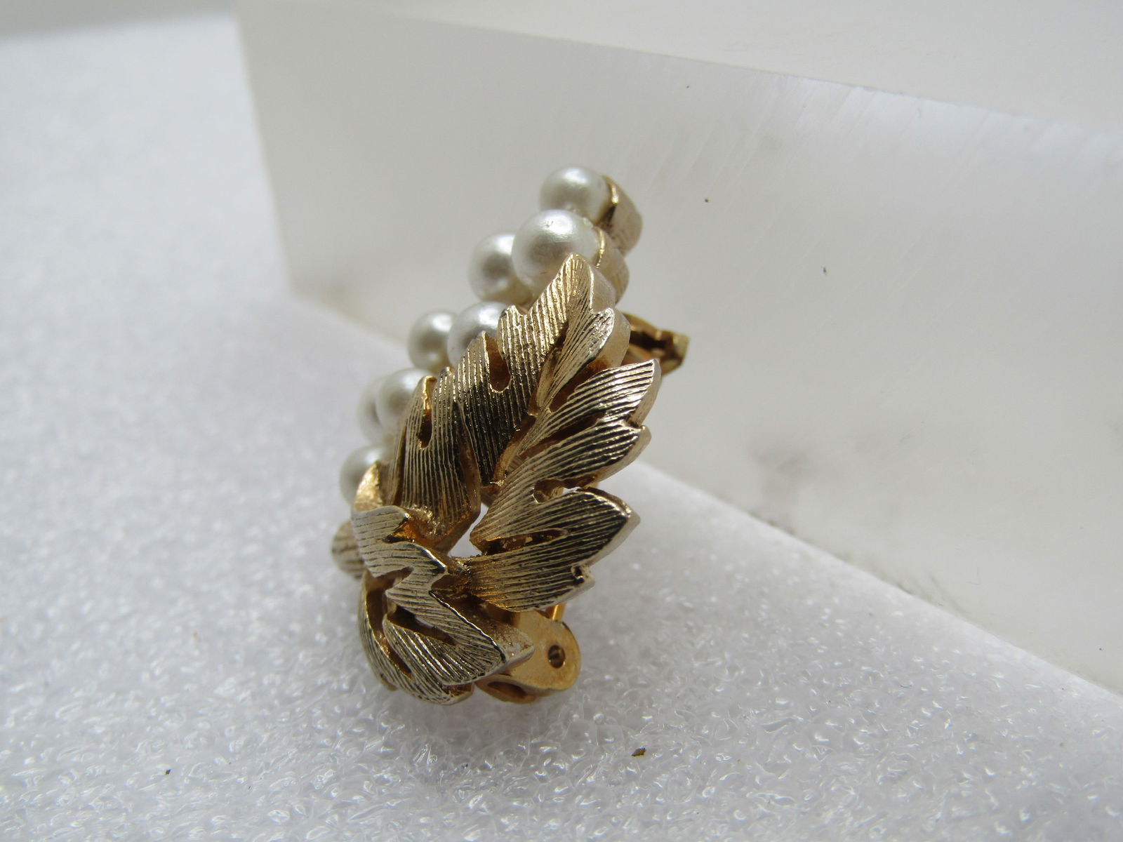 Vintage 10kt 6mm Pearl Earrings, Pierced Studs, Signed, 1960's-1980's - 2