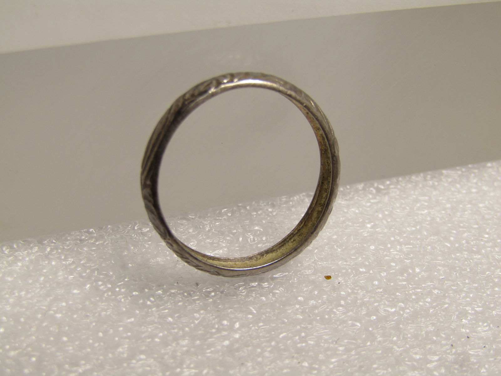 Vintage Sterling Floral Etched Band Ring, Sz. 7.75, 1960's-1970's - 5