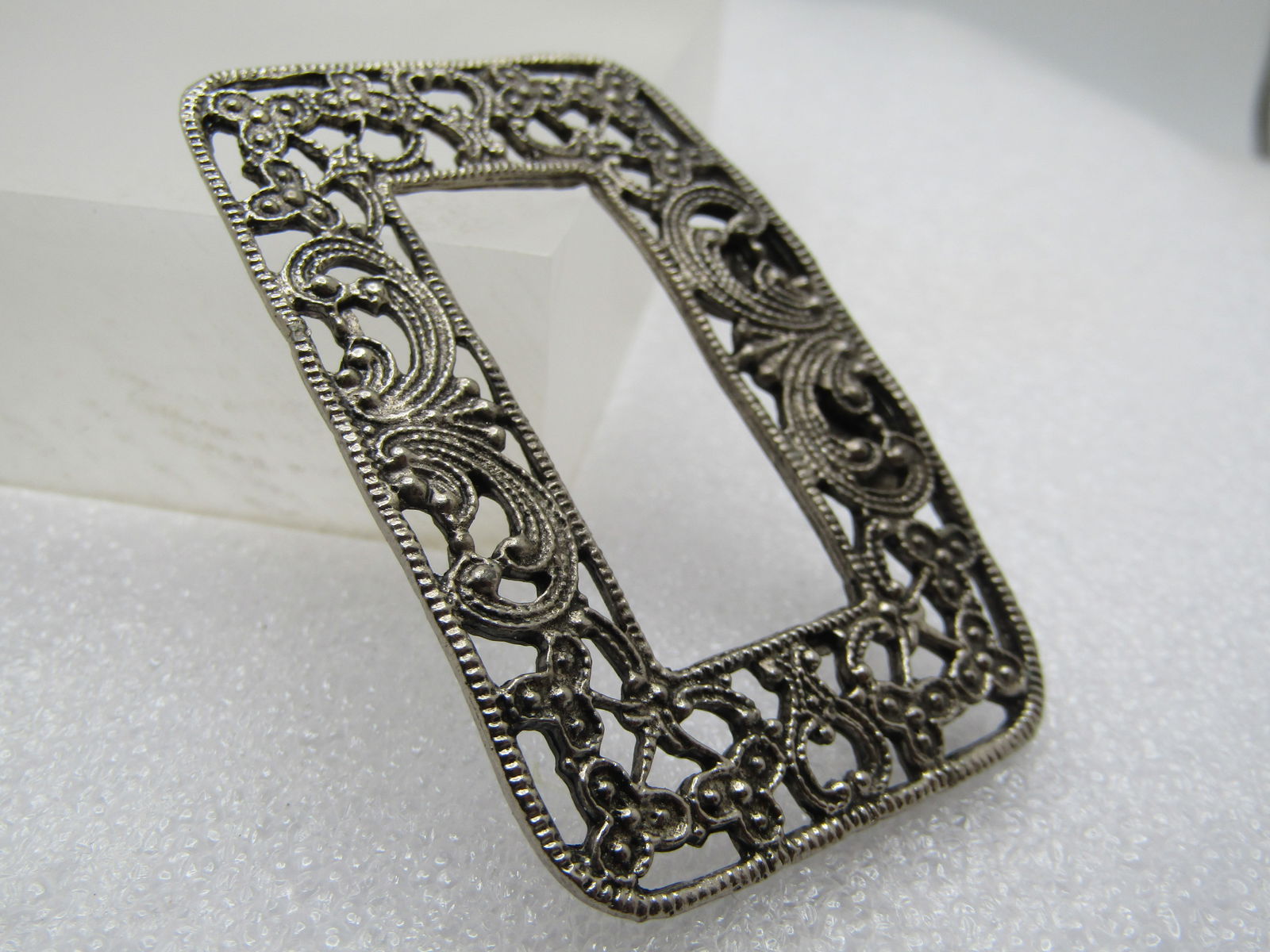 Vintage Shoe/Dress Buckle, Filigree, 1930's-1940's - 6