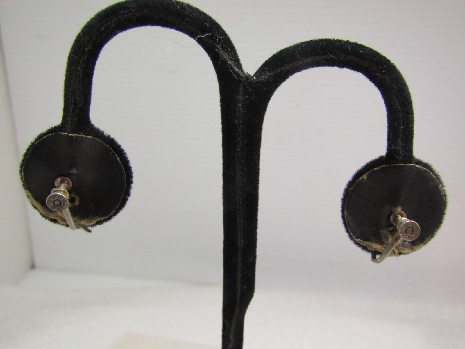 Vintage Sterling Silver Leaf Earrings, 1940's-1950's, Screw Back - 4