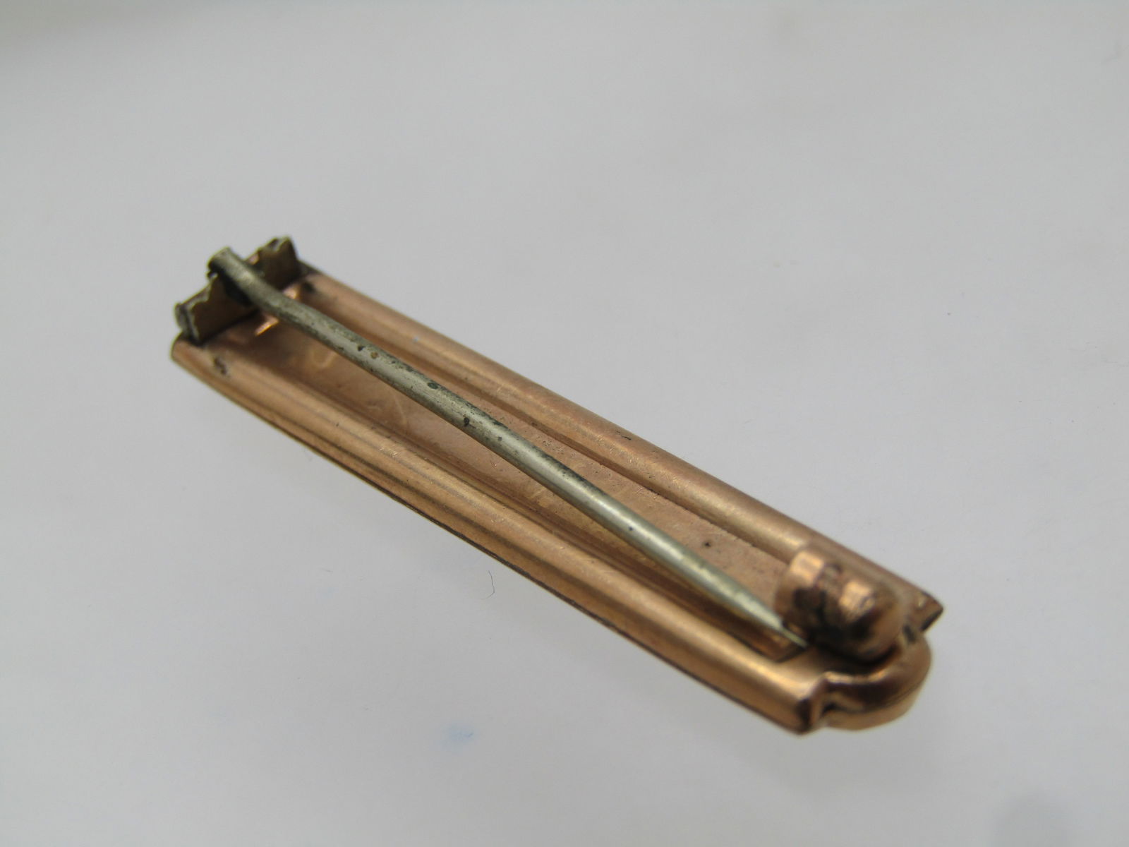 Vintage 10kt GF Bar Brooch Engraved, 1800's, C-Clasp - 7