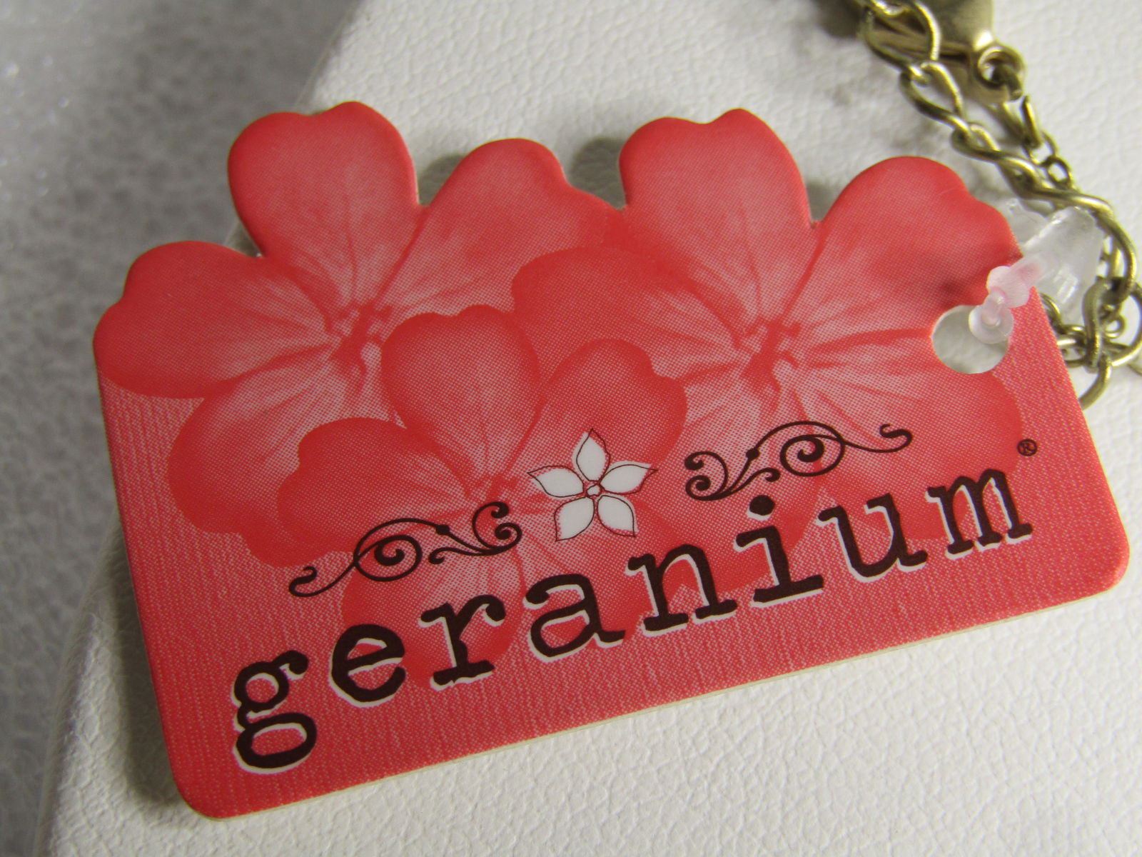 Hammered Crystal, Faux Pearl Necklace by Geranium, USA, 1990's 20" - 7