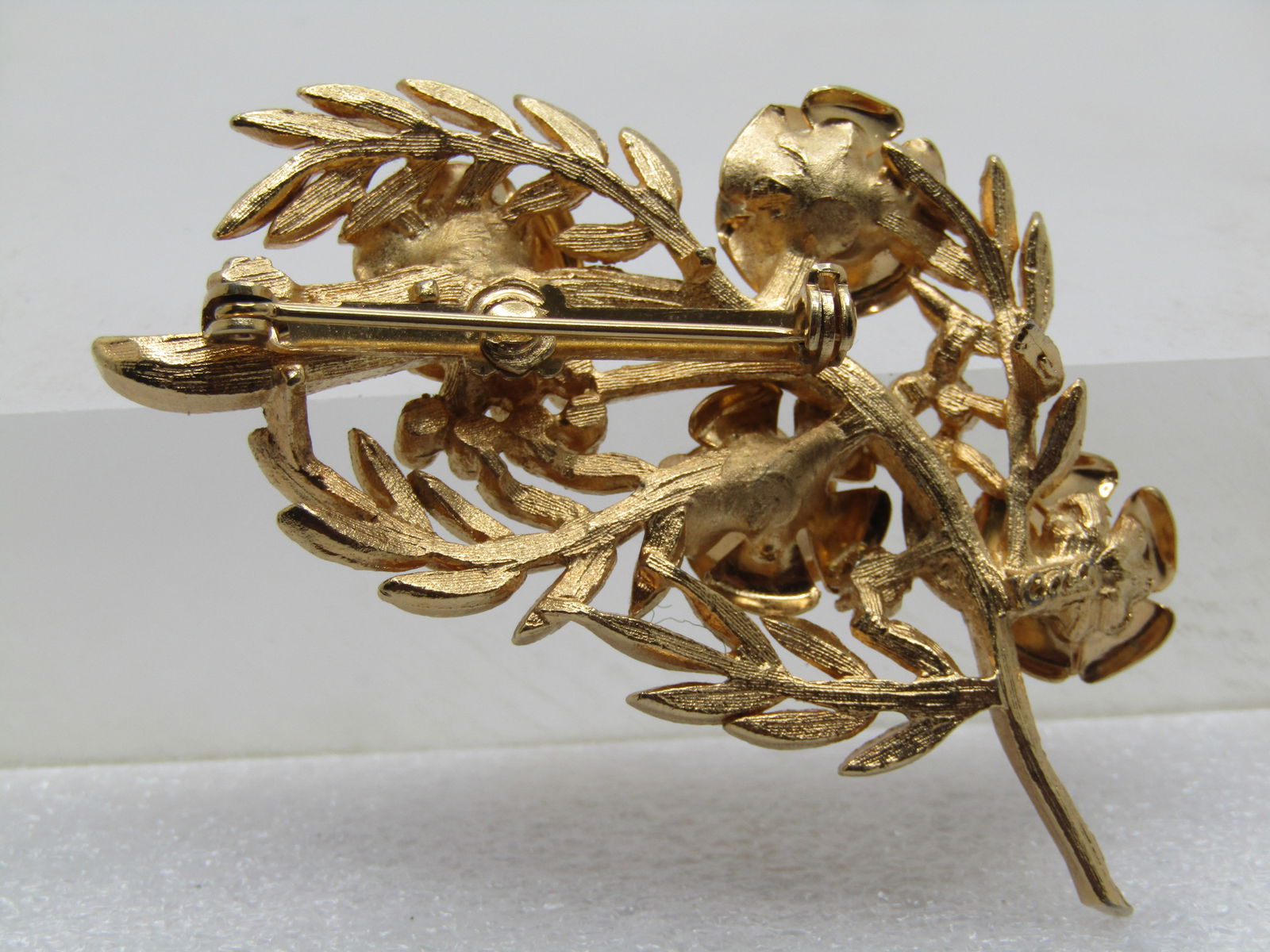 Vintage Coro Floral Blossom Stem Brooch, 1960's - 4