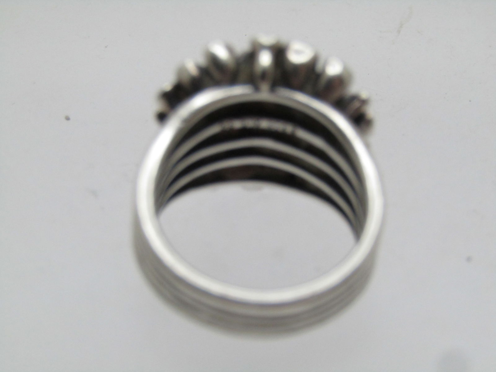 Vintage Sterling Floral ring, Sz. 5.25, Danish Modernish Algot Enevoldsen, 1950's - 4