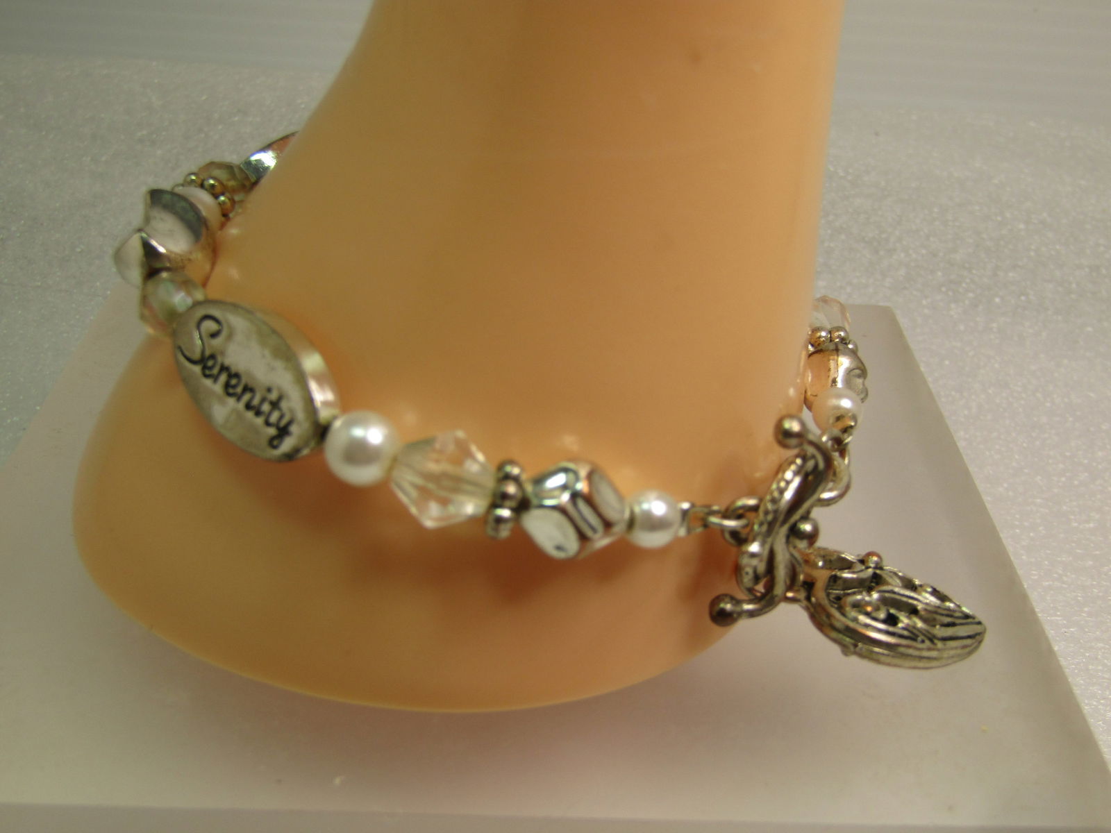 Peace, Hope, Serentiy & Heart Bracelet, Toggle Clasp, 1990's-2000 - 2