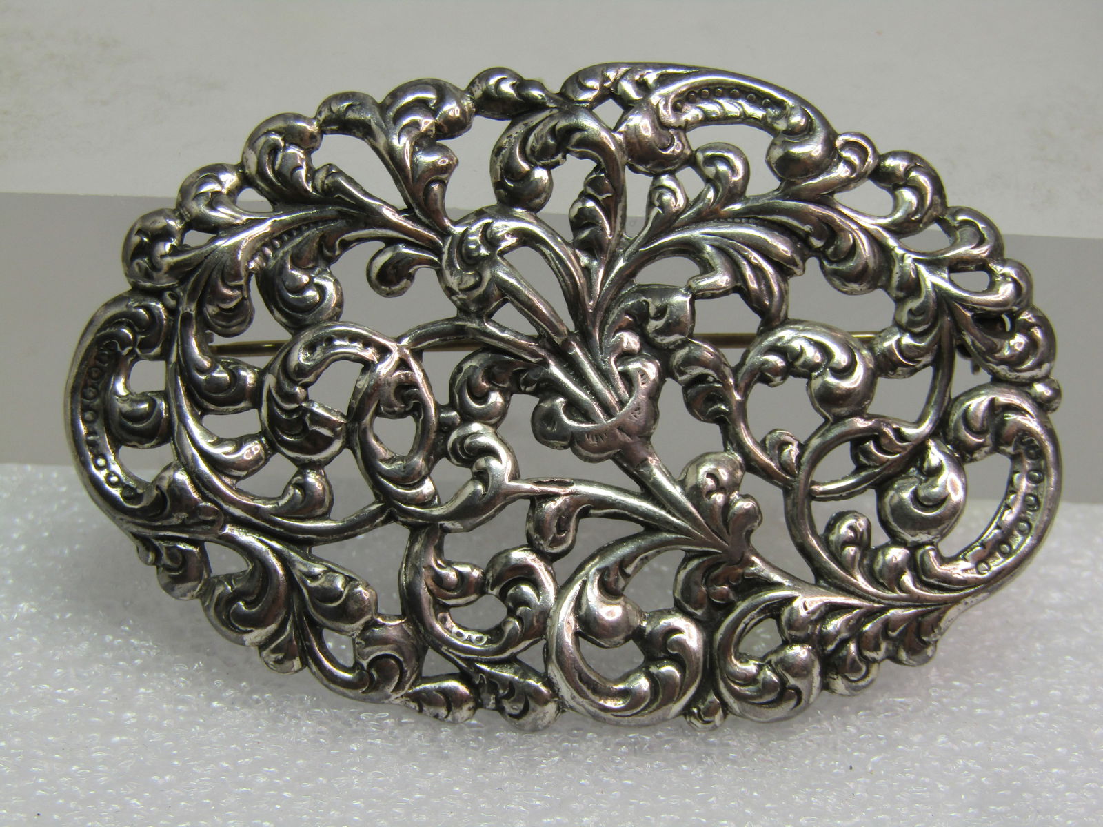 Vintage Sterling Floral Brooch, 1940's-1950's, Signed Michels: Vintage Sterling Floral Brooch, 1940's-1950's, Signed Michels believed to be Jo Michels, who was based in New York in 1940s and 1950s. This is hallmarked on a cartouche on the back center of the