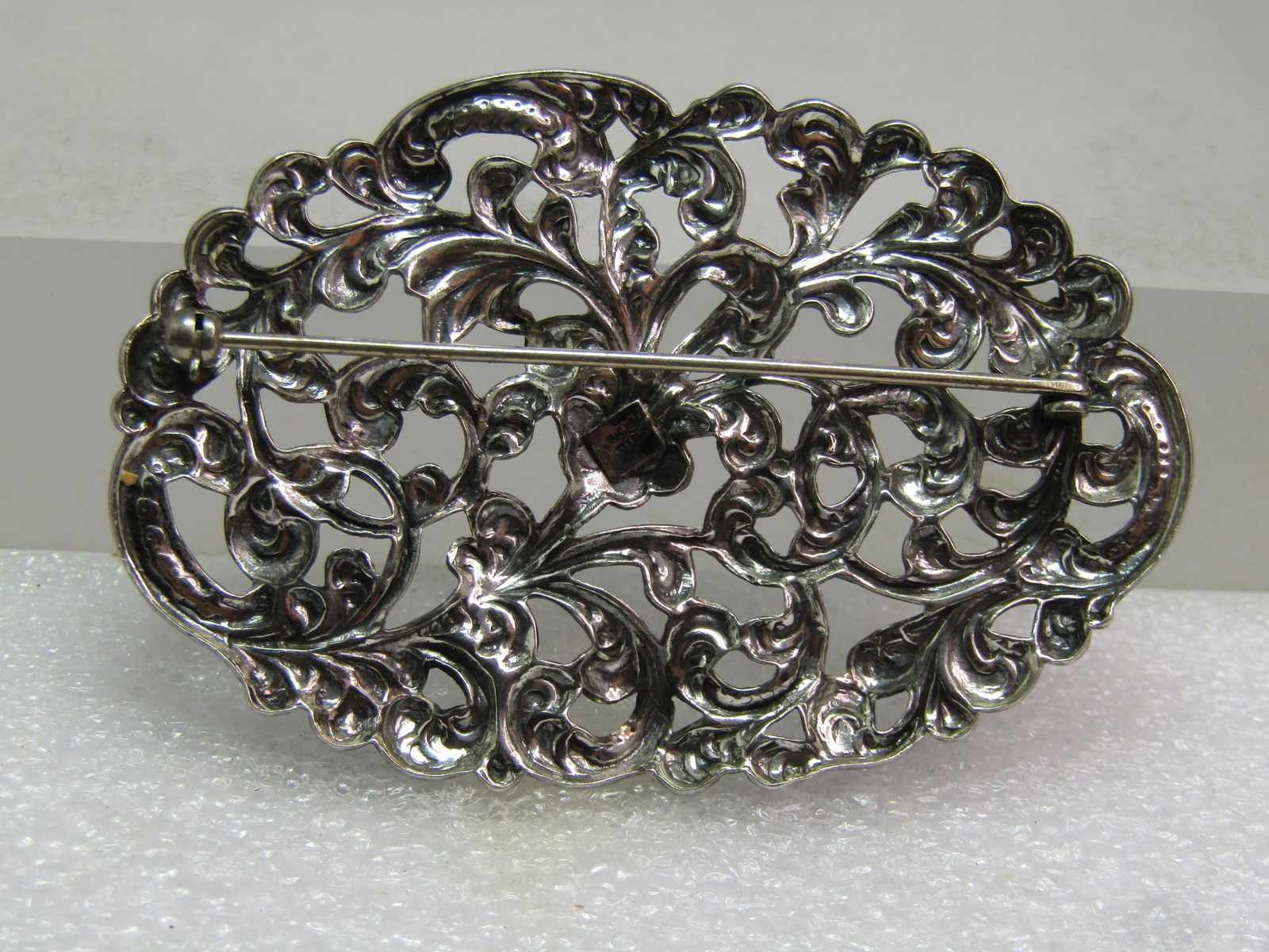 Vintage Sterling Floral Brooch, 1940's-1950's, Signed Michels - 4