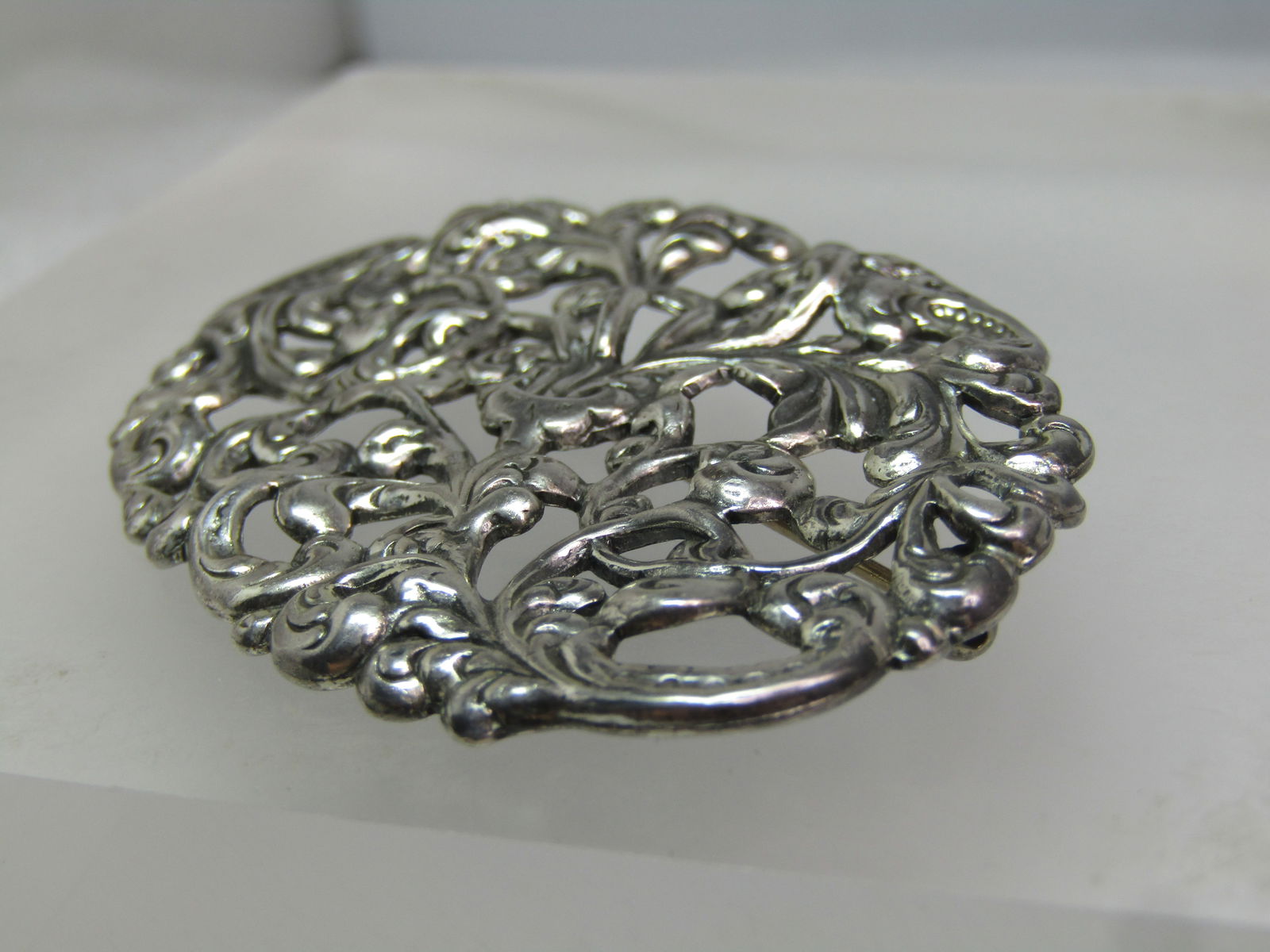 Vintage Sterling Floral Brooch, 1940's-1950's, Signed Michels - 5