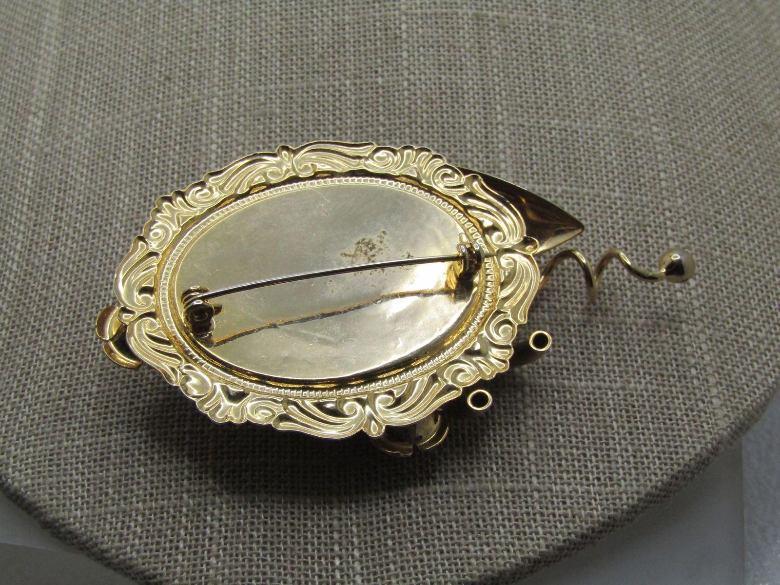 Vintage Floral and RS Statement Brooch, 1970's-1980's - 4