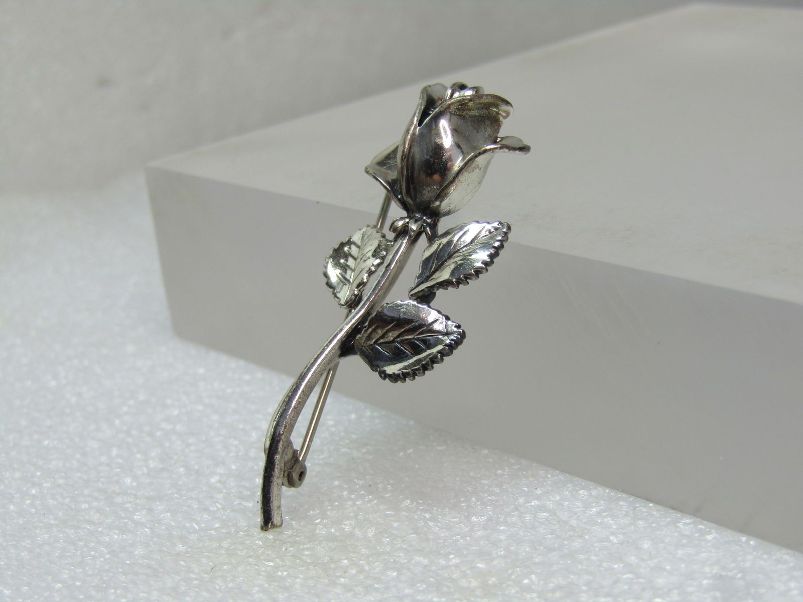 Vintage Sterling Rose Brooch, 1970's, Signed Sarah Cov, - 2