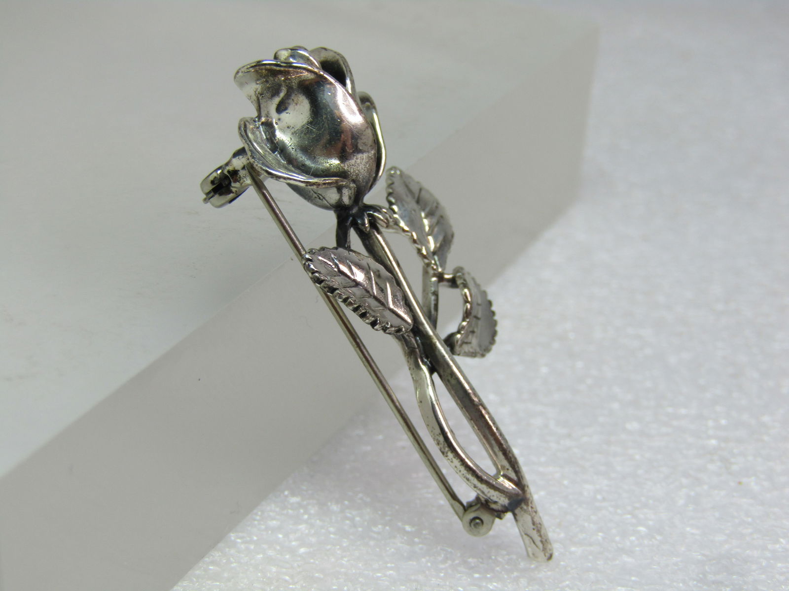 Vintage Sterling Rose Brooch, 1970's, Signed Sarah Cov, - 3