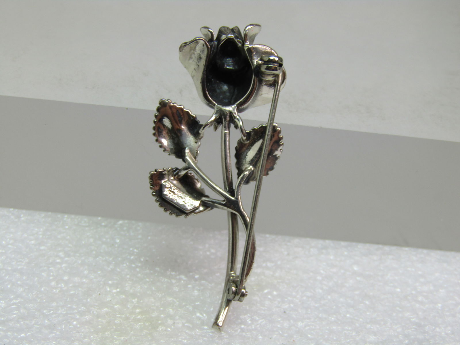 Vintage Sterling Rose Brooch, 1970's, Signed Sarah Cov, - 4