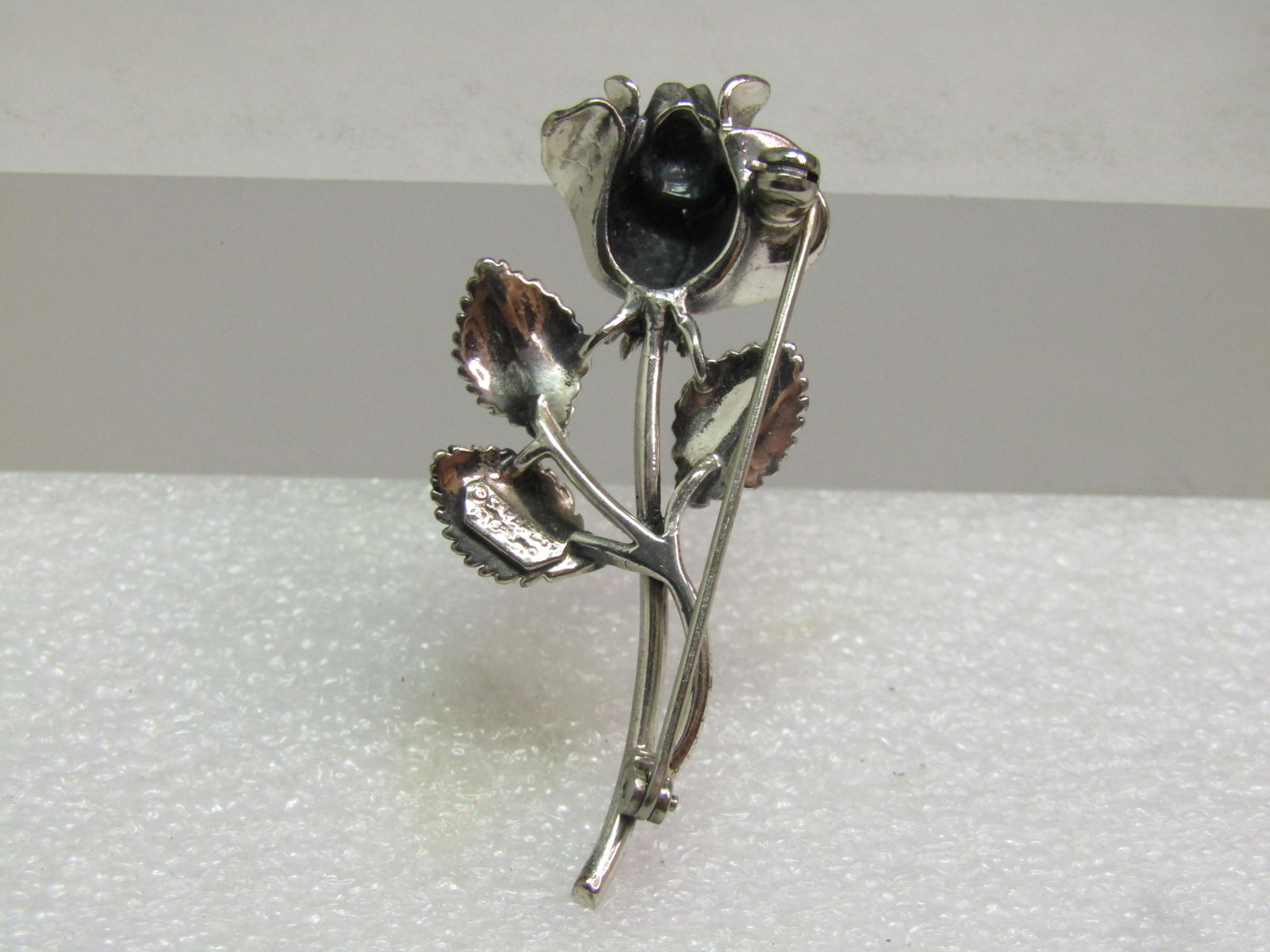 Vintage Sterling Rose Brooch, 1970's, Signed Sarah Cov, - 6