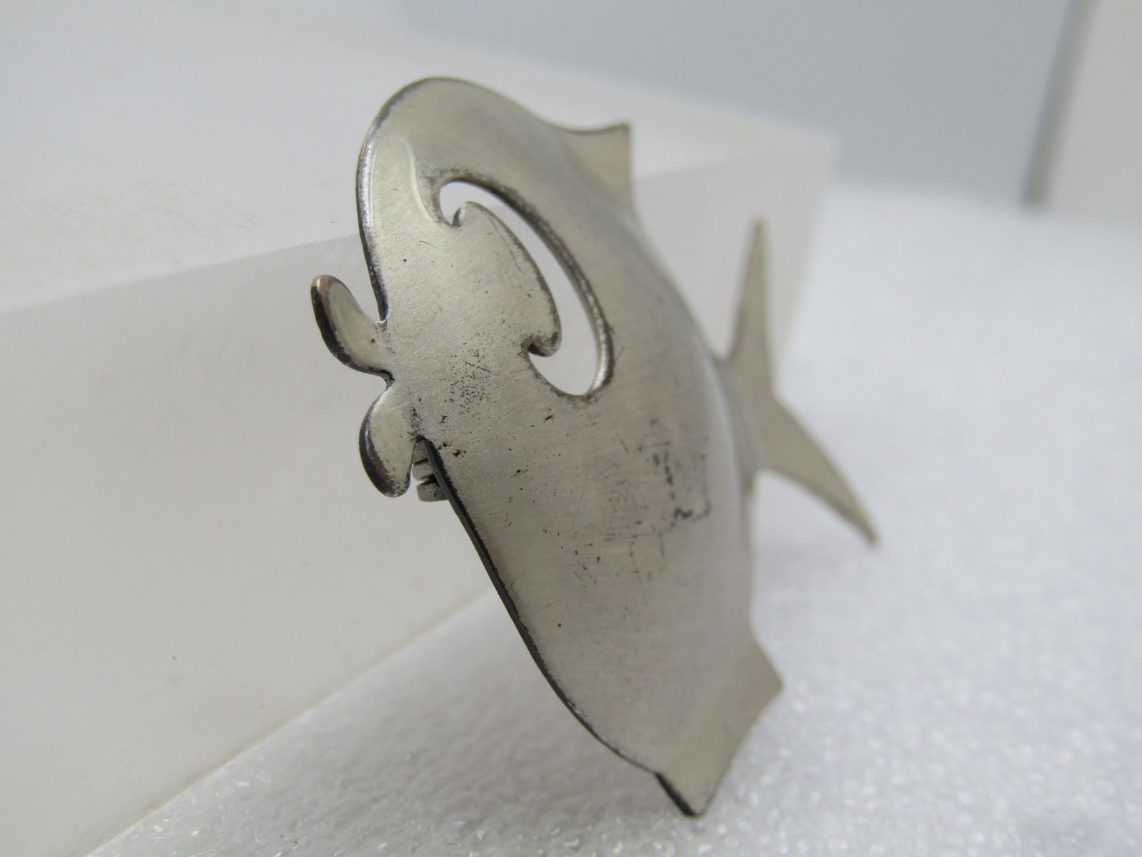 Vintage Sterling Modern Fish/Whale Brooch, Beaucraft, 1960's-1970's - 3