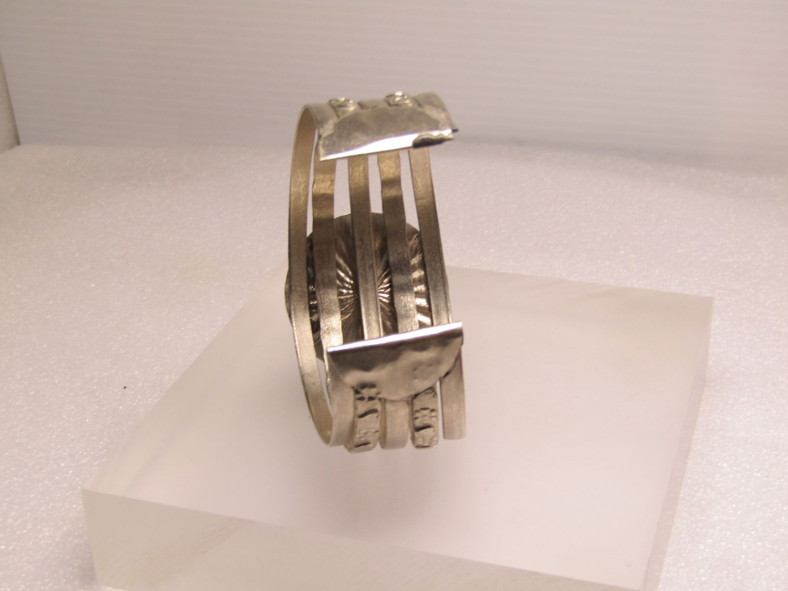 Vintage Egyptian Revival Scarab Cuff Bracelet, 7", 1960's-1970's - 5