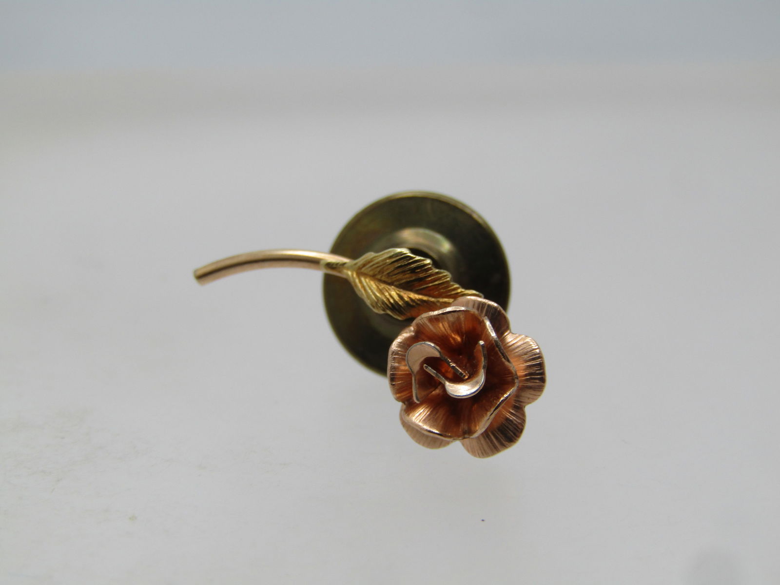 Vintage Three Tone Rose Stick Pin, Tie Tack, 1980's-1990's - 6