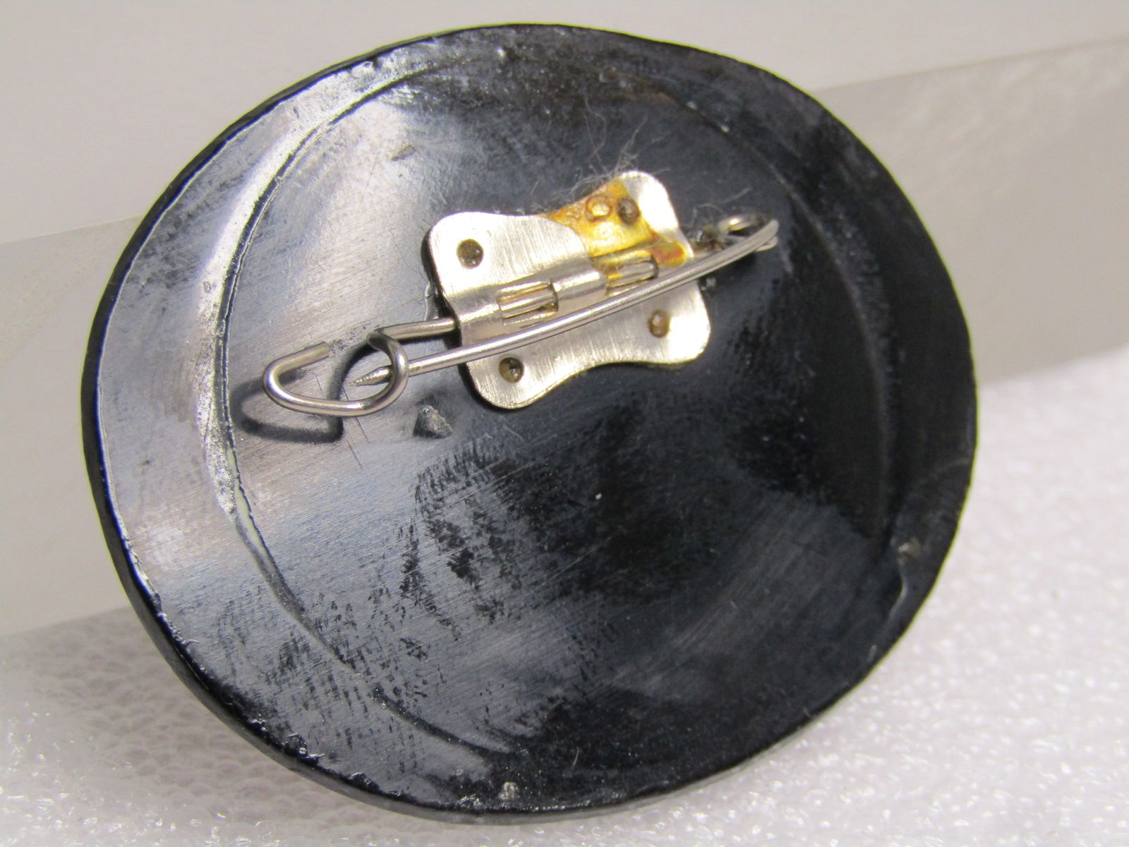 Vintage Painted Berry Brooch, Black, Lacqured, 1960's-1970's - 5