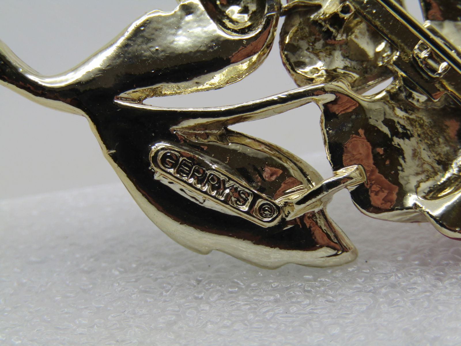 Vintage Enameled Painted Pansy Brooch, 1950's-1960's, Signed Gerry's. - 5