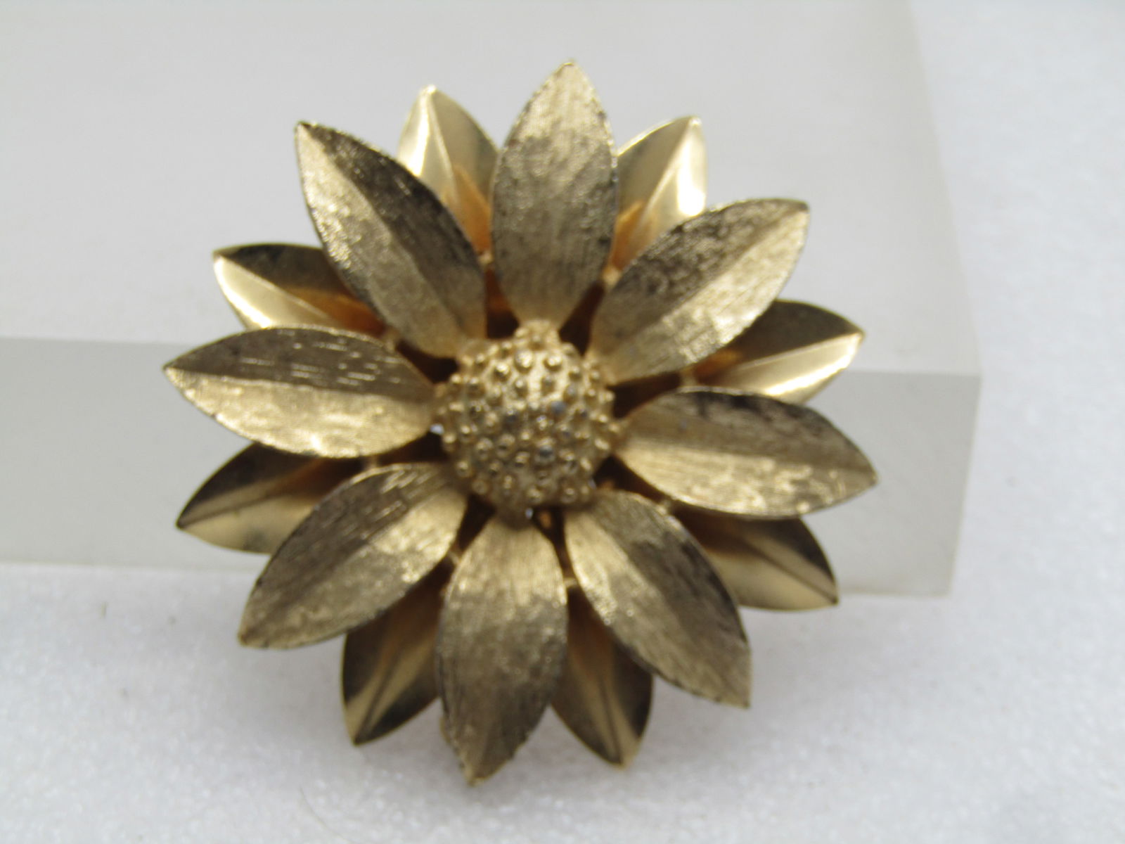 Vintage Sunflower Brooch, Tiered, Sarah Coventry, 1960's-1970's - 2