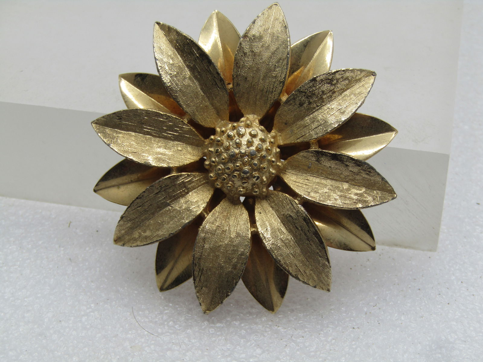Vintage Sunflower Brooch, Tiered, Sarah Coventry, 1960's-1970's - 3