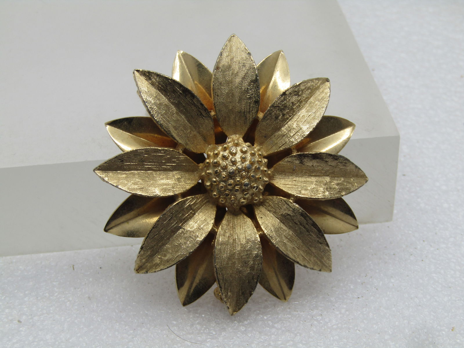 Vintage Sunflower Brooch, Tiered, Sarah Coventry, 1960's-1970's - 4