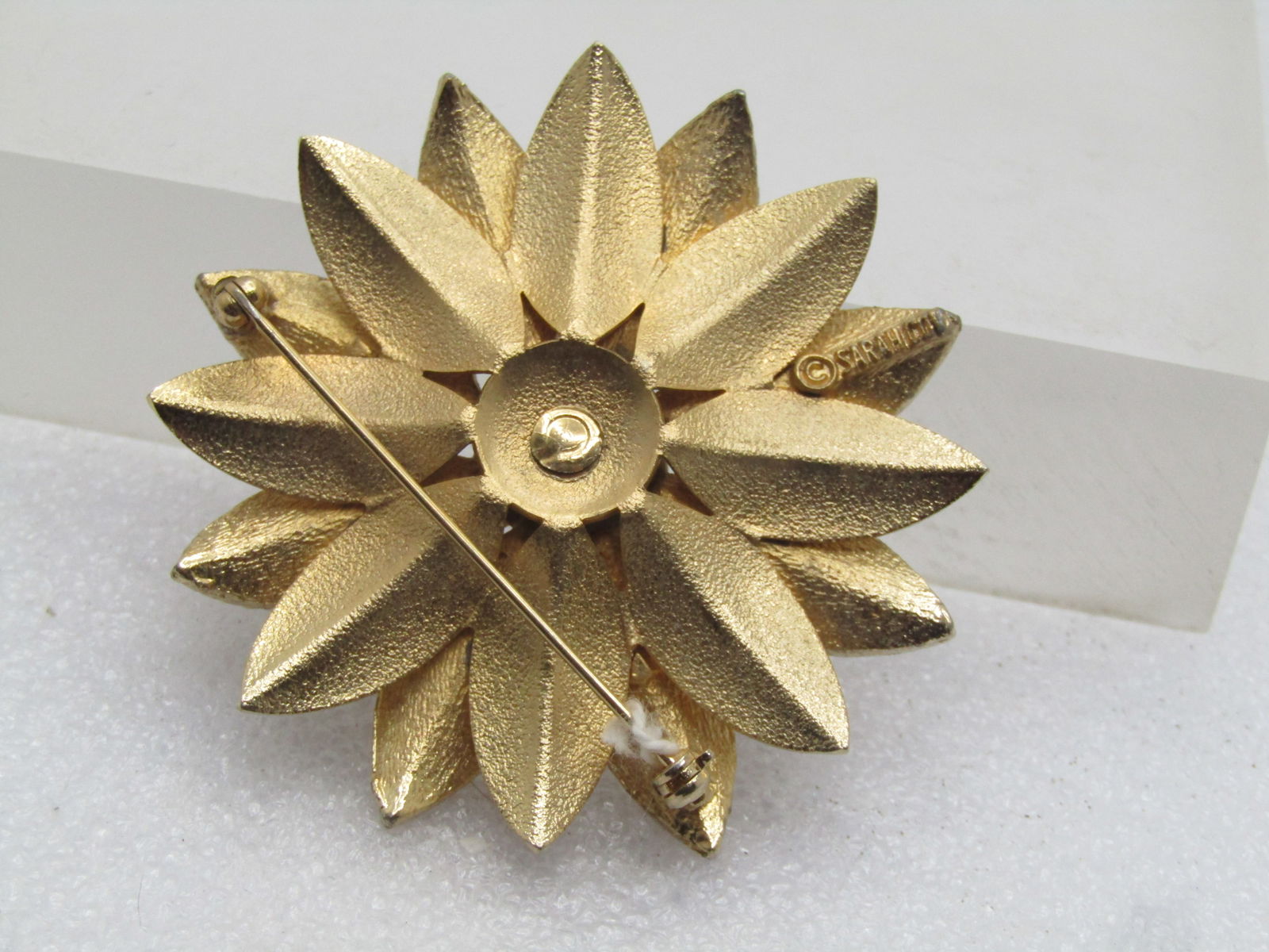 Vintage Sunflower Brooch, Tiered, Sarah Coventry, 1960's-1970's - 5