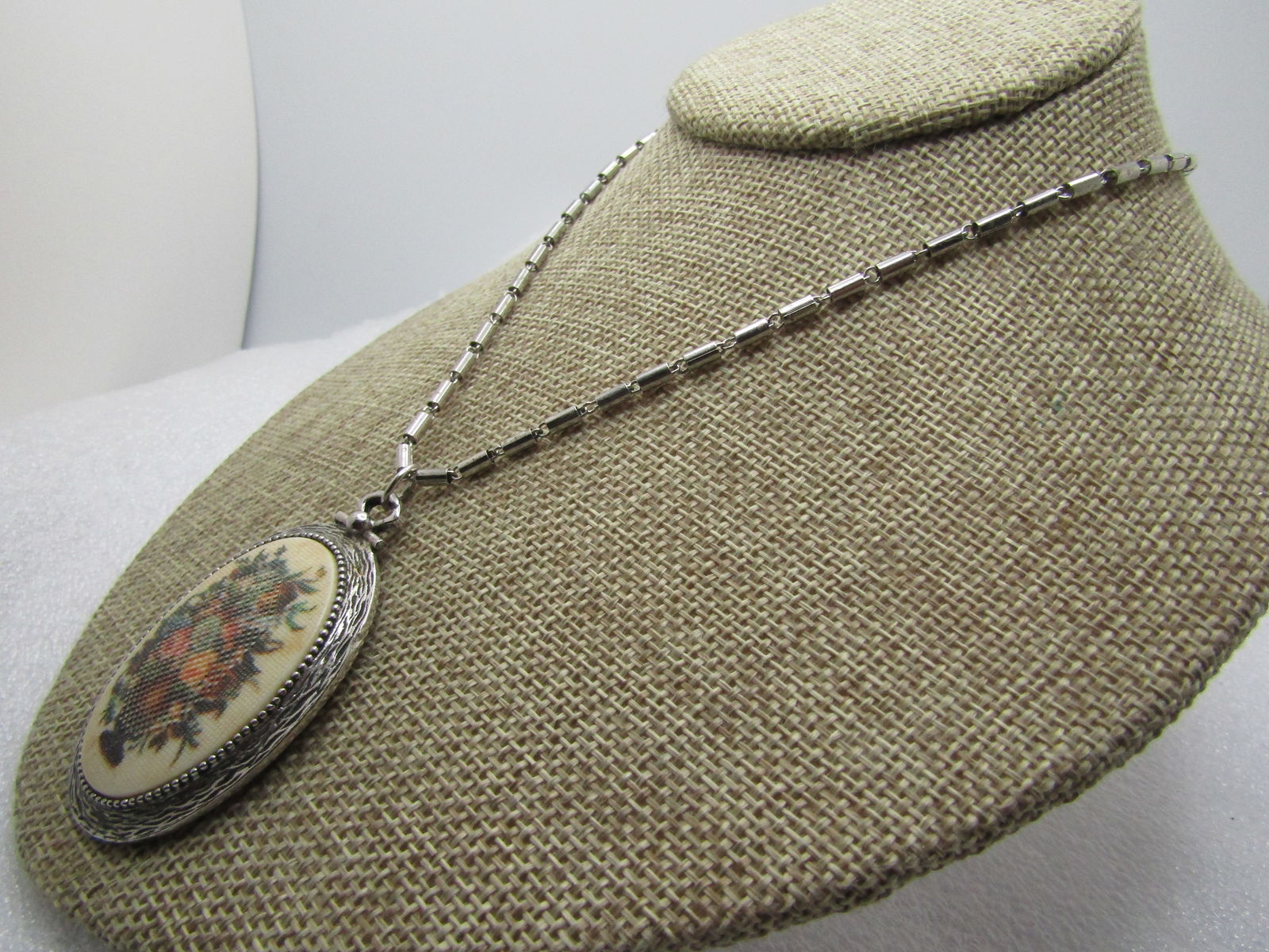 Vintage Faux Sampler Necklace, Sarah Coventry, 1960's, 15" - 2