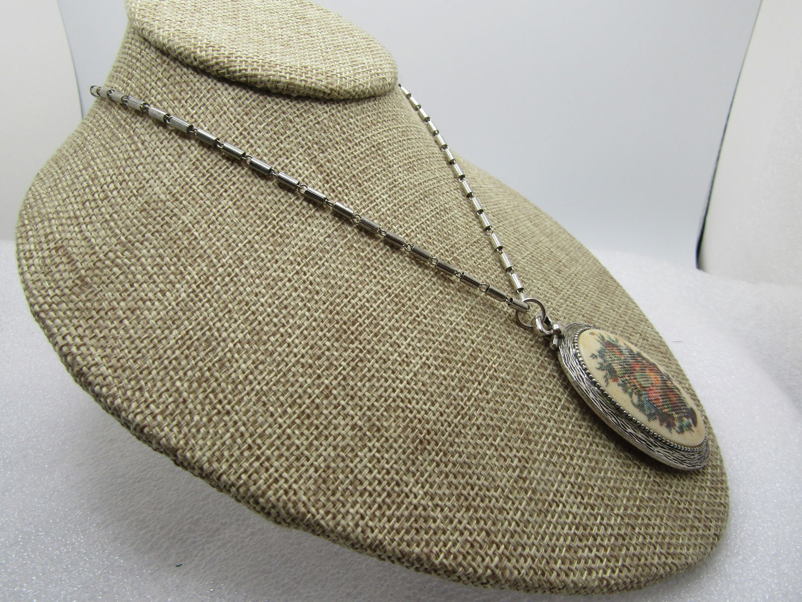 Vintage Faux Sampler Necklace, Sarah Coventry, 1960's, 15" - 3
