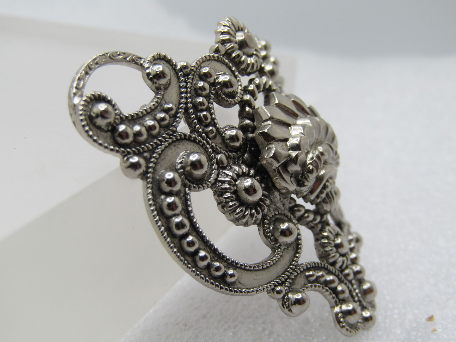 Vintage Scrolled Victorian Themed Brooch, Signed Freirich, 1960's - 2