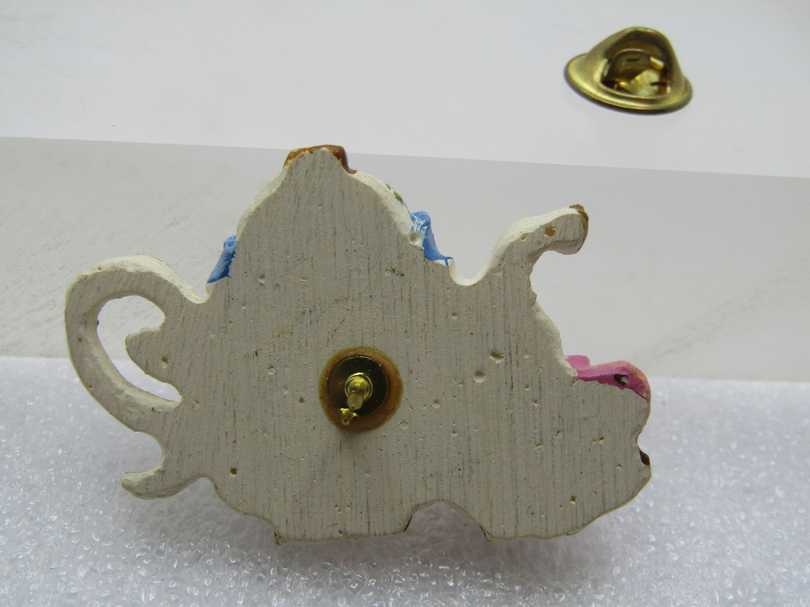 Vintage Painted Teapot & Cup Tack Pin, 1980's - 4