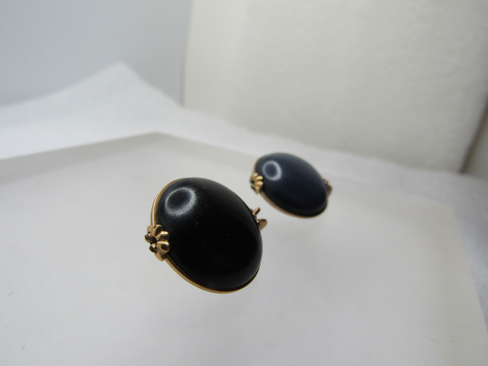 Vintage Red Rose & Rhinestone Brooch, C-Clasp, 1950's-1960's - 3