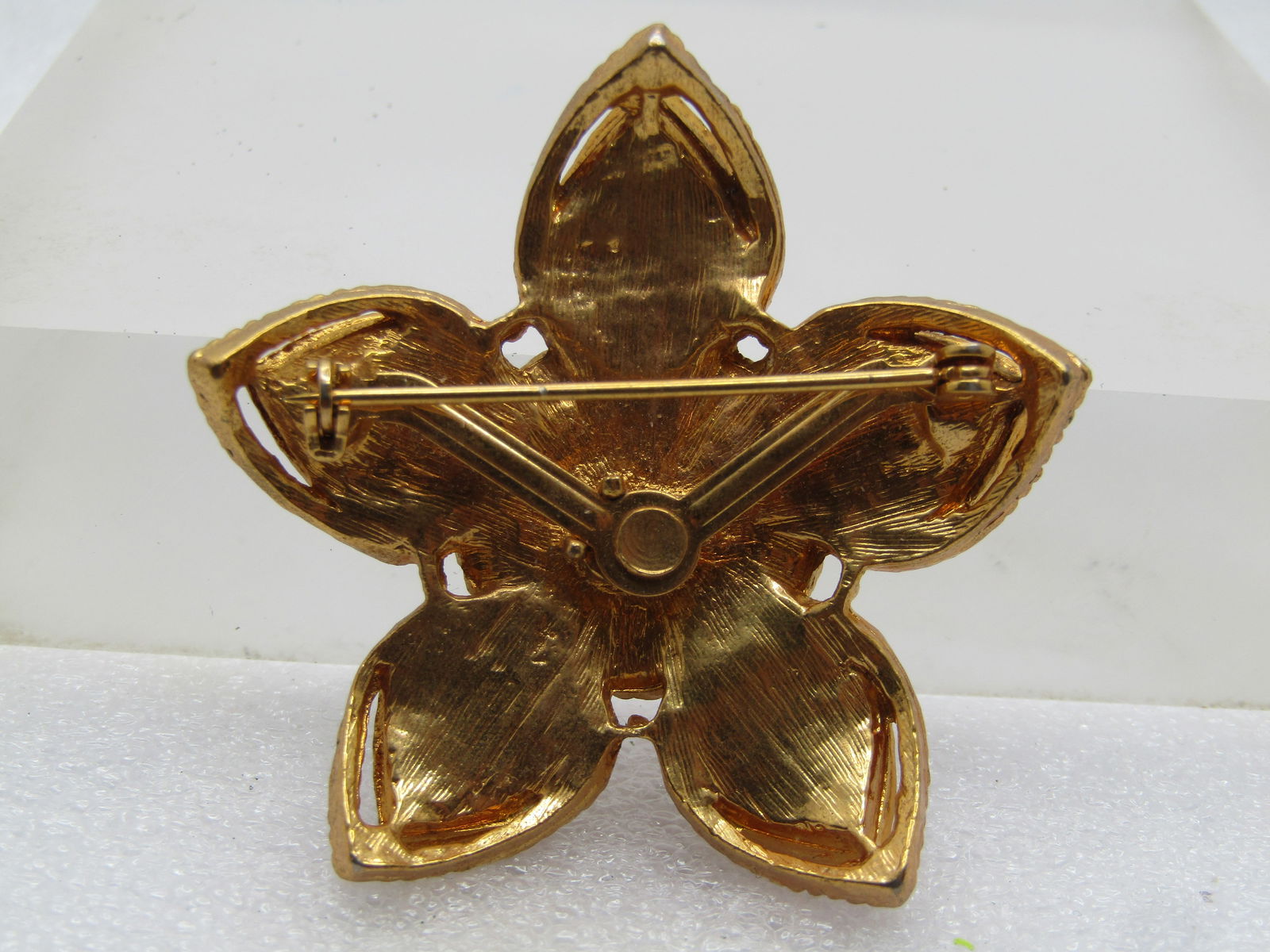 Vintage Mother Brooch, Rose an Faux MOP, 1950's-1960's - 4