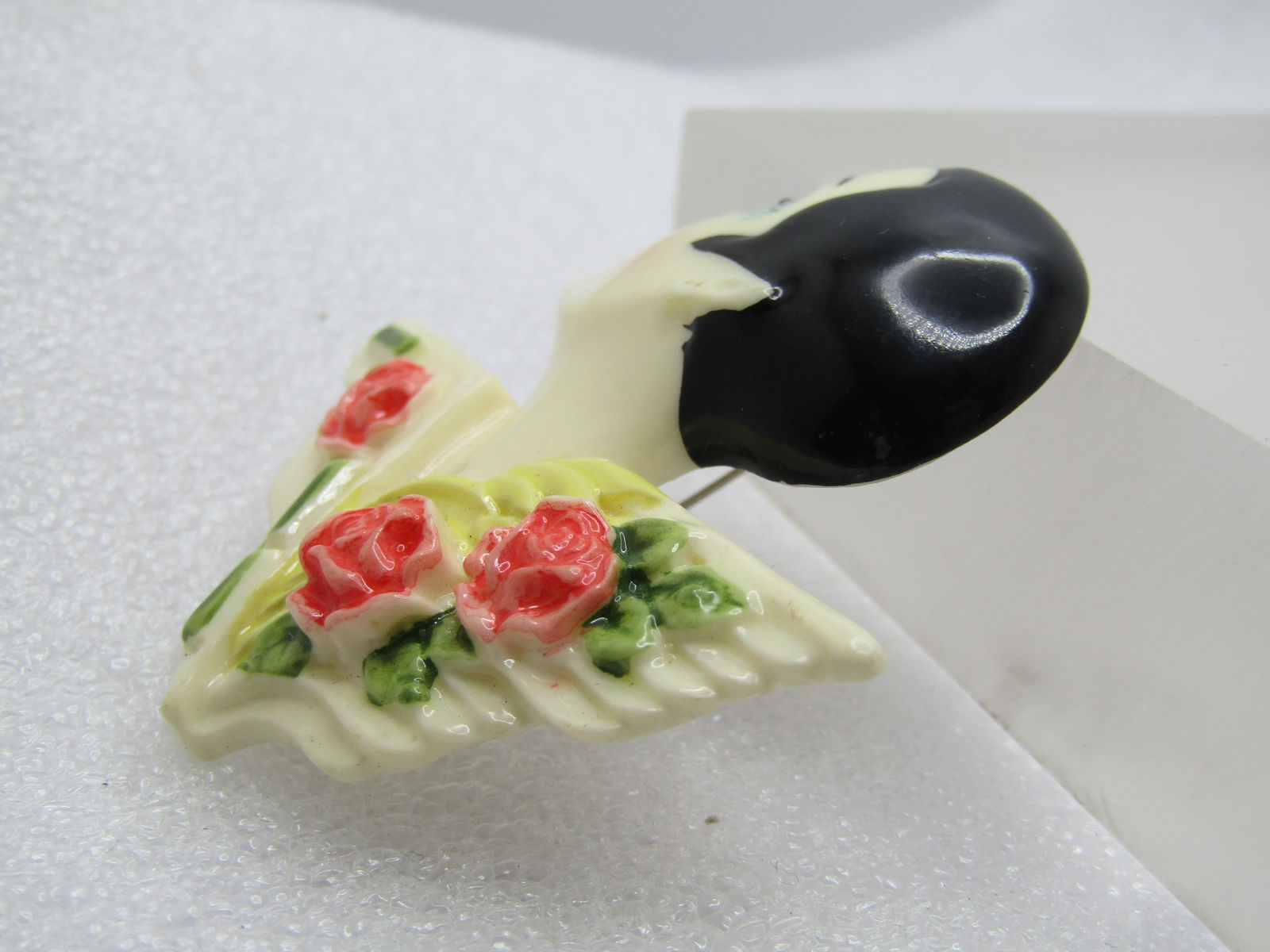 Vintage Art Deco/Flapper Brooch, with Flowers, 1960's-1970's - 2