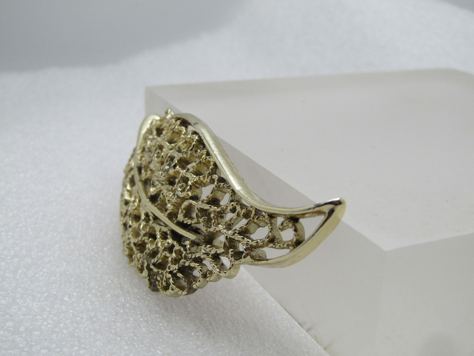 Vintage Long Filigree Leaf Brooch, 1960's-1970's - 2