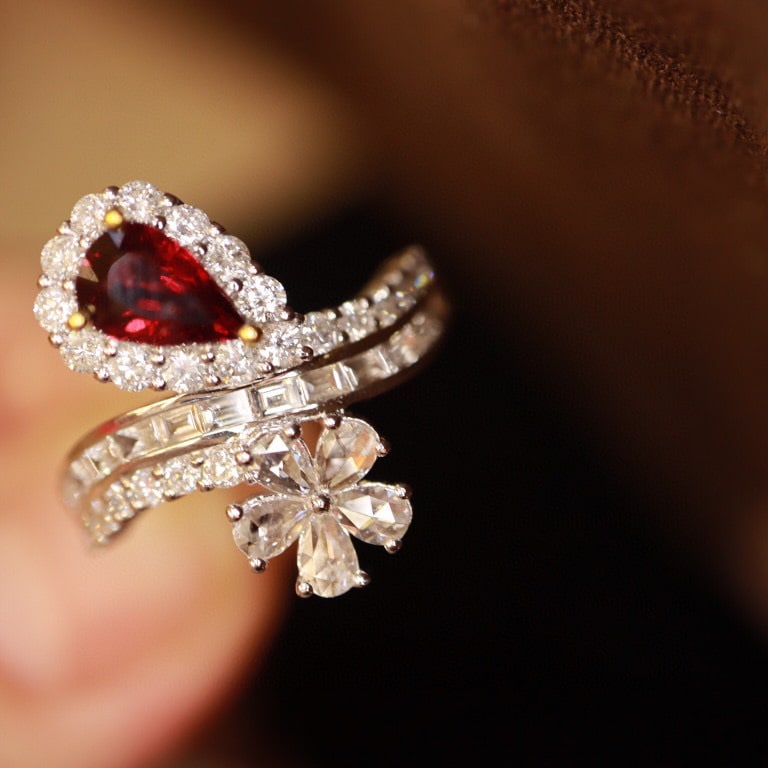 14K GOLD 1.77 CTW NATURAL RUBY & DIAMOND RING - 4