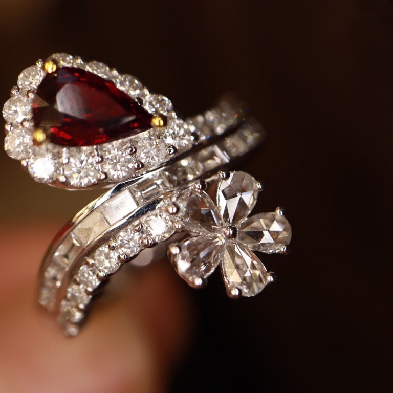 14K GOLD 1.77 CTW NATURAL RUBY & DIAMOND RING - 5