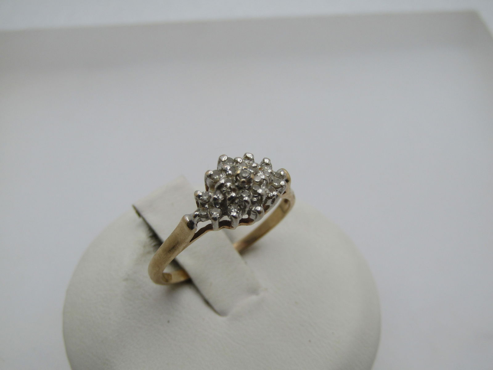 Vintage 10kt Diamond Ring, Sz. 7.5, 1960's-1970's Signed - 2