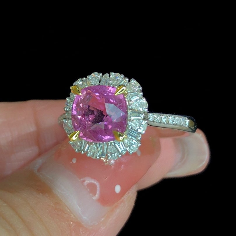 14K GOLD 2.92 CTW NATURAL SAPPHIRE & DIAMOND RING - 2