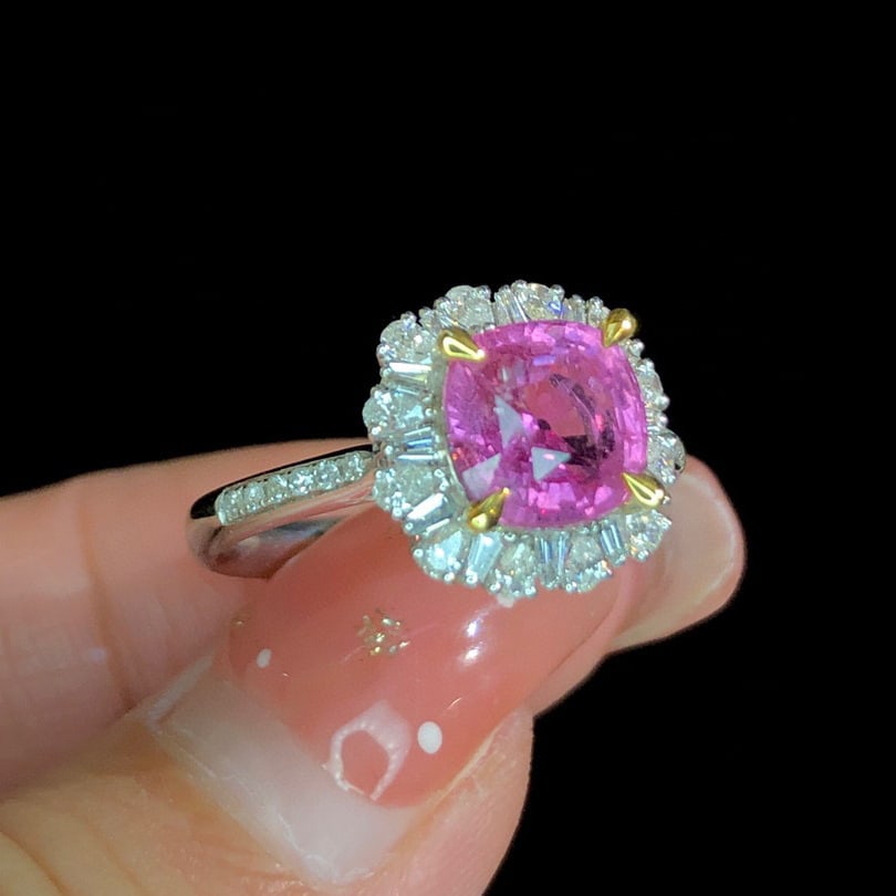 14K GOLD 2.92 CTW NATURAL SAPPHIRE & DIAMOND RING - 3