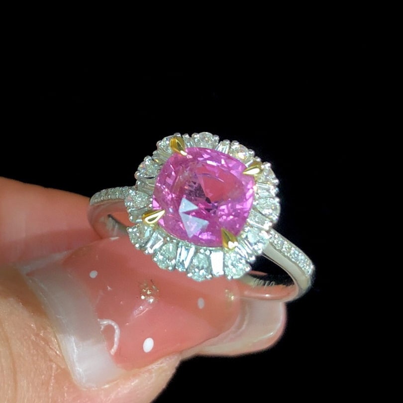 14K GOLD 2.92 CTW NATURAL SAPPHIRE & DIAMOND RING - 7